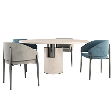Modern Design: Frank Chair & Alba Table 3D model image 1 