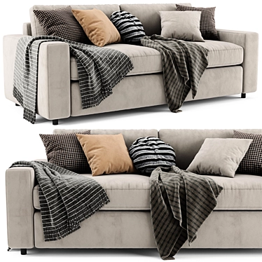 West Elm Urban 2 Seats - Modern Stylish Sofa 3D model image 1 