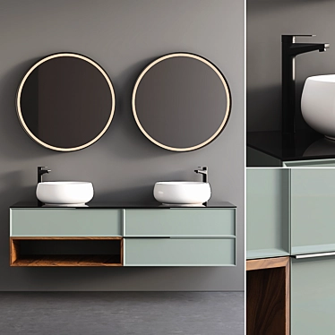 Sleek and Stylish Bathroom Cabinet 3D model image 1 