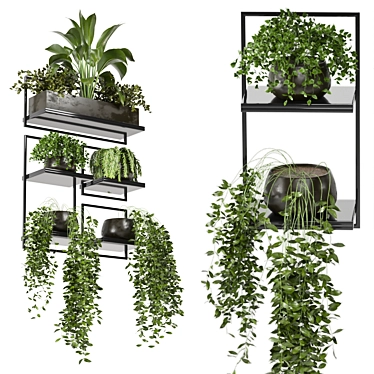 Rustic Concrete Pot Indoor Plants - Set 138 3D model image 1 