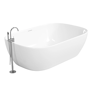 Elegant Verona Acrylic Bathtub 3D model image 1 