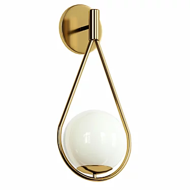 Nordic Gold Globe Wall Sconce 3D model image 1 