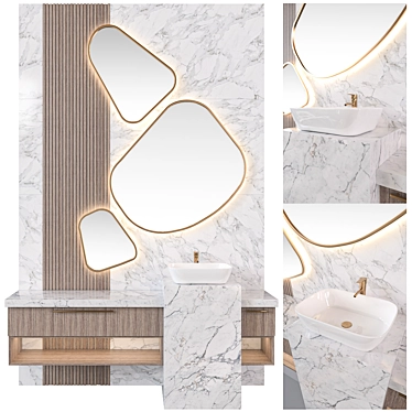 Luxury Bath Set - Vray/Corona Render - Multiple Export Formats - High Quality Materials 3D model image 1 