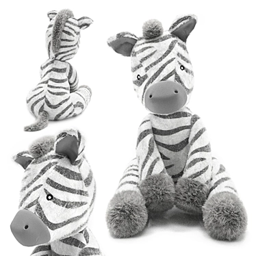 Zebra Plush Toy 3D model image 1 