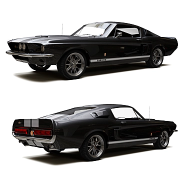 Classic Ford Shelby Mustang GT500 3D model image 1 