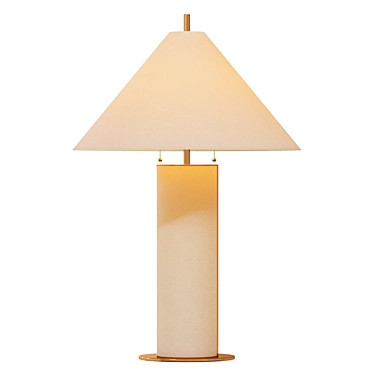 Natural Linen Remi Table Lamp 3D model image 1 