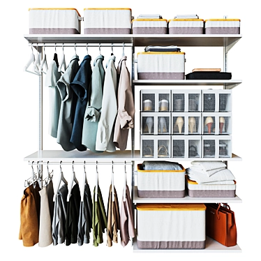 BOAXEL RABBLA Wardrobe Box: Clothes & Shoes Storage 3D model image 1 