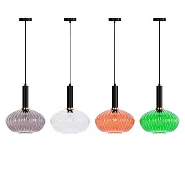 Modern Glass Pendant Lamp 3D model image 1 