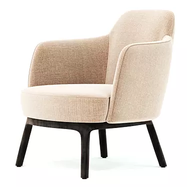 Elegant LUCYLLE Armchair: Stylish Comfort for Your Space 3D model image 1 