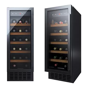 Hansa FWC30201B Wine Cabinet: Elegant Storage Solution 3D model image 1 