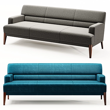 Brompton Sofa: Handcrafted Comfort 3D model image 1 