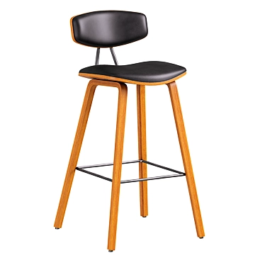 Ayanna Upholstered Stool: Stylish and Comfortable Counter Seating 3D model image 1 