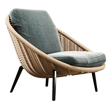 Luxury Outdoor Seating: Minotti Lido Cord Armchair 3D model image 1 