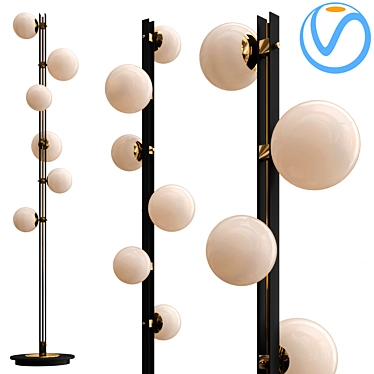 Elegant Judith FL Floor Lamp 3D model image 1 