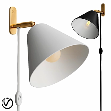 Elegant Capita Wall Lamp 3D model image 1 