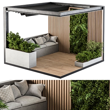 Outdoor Oasis: Roof Garden & Balcony Furniture 3D model image 1 