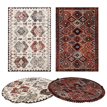 Versatile Rug Set: 8 Stunning Designs 3D model image 1 