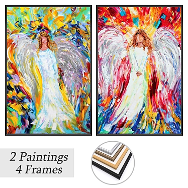 Elegant Art Prints Bundle - Frame Options Included 3D model image 1 