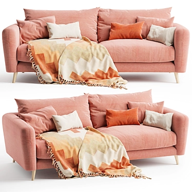 Cozy Squishmeister Sofa: The Ultimate in Comfort 3D model image 1 