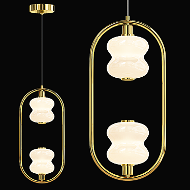 Sleek ALDA RING Pendant Light 3D model image 1 