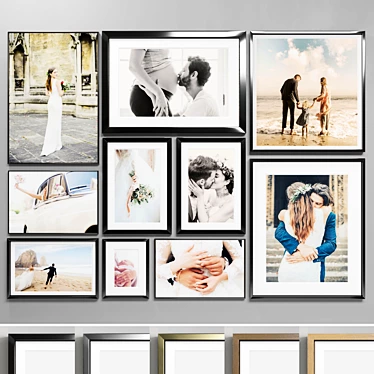 10-Piece Multi-Frame Wedding Art Set 3D model image 1 