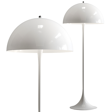 Sleek and Portable Panthella Floor Lamp 3D model image 1 