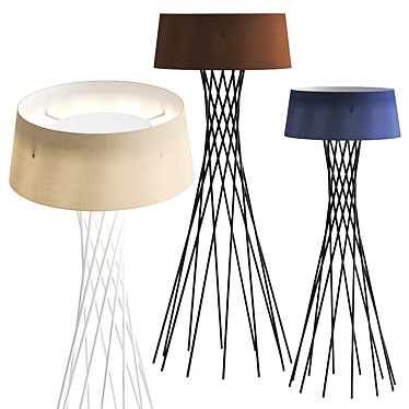 Elegant Mikado Floor Lamp 3D model image 1 