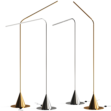 Sleek Acus Floor Lamp by Betec 3D model image 1 