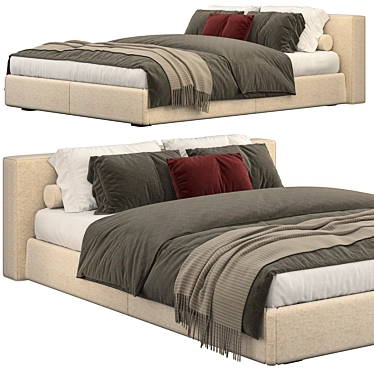 Alivar Echo Bed: Sleek and Modern Design 3D model image 1 