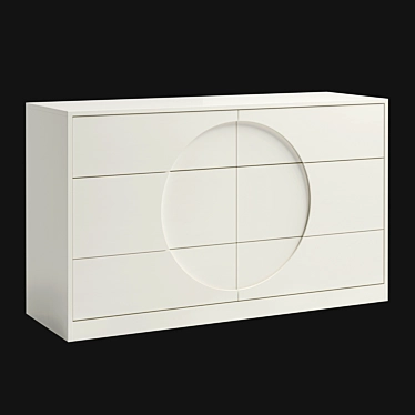 West Elm Circle Dresser: Modern and Spacious 6-Drawer 3D model image 1 