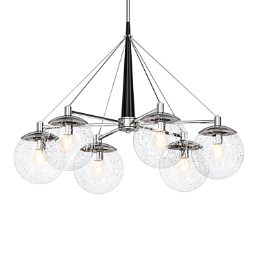 Elegant Marilyn 34" Chandelier 3D model image 1 