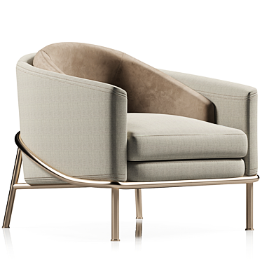 Sleek Bobby Landham Armchair 3D model image 1 
