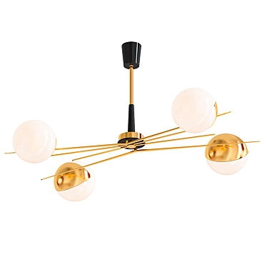 French Sputnik Ceiling Light 3D model image 1 