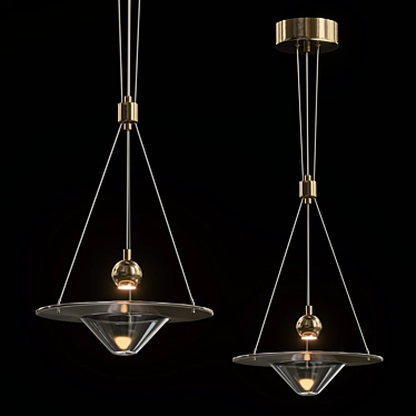 Elegant Clepsydra Design Lamp 3D model image 1 