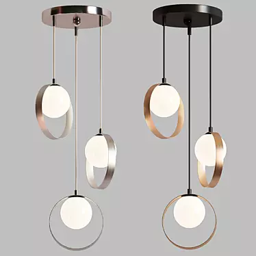 Modern Glass Pendant Lamp 3D model image 1 