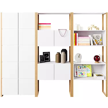 Compo Bookcase: Stylish and Functional 3D model image 1 