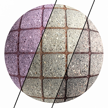 Artisan Concrete Tile: 4K PBR Texture 3D model image 1 