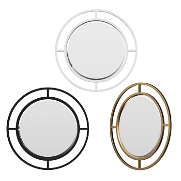 Modern Round Wall Mirror: Gallant 3D model image 1 