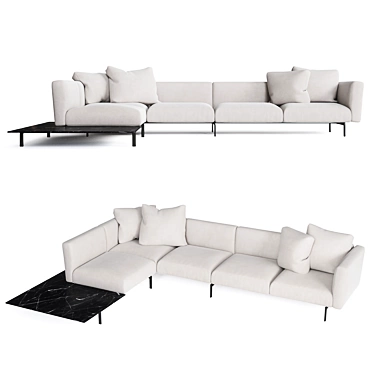 Sleek Lissoni Avio Sofa: Modern Comfort 3D model image 1 