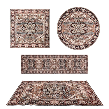 Versatile Set of 8 Rugs 3D model image 1 