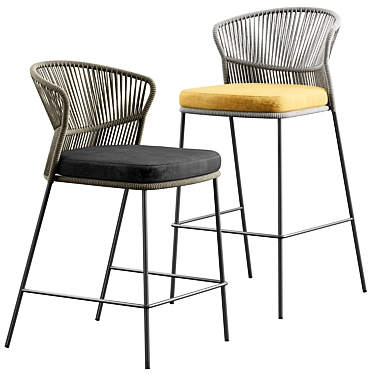 Elegant Ola Bar Chair 3D model image 1 