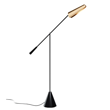 Rik Adjustable Floor Lamp, Stylish and Functional 3D model image 1 