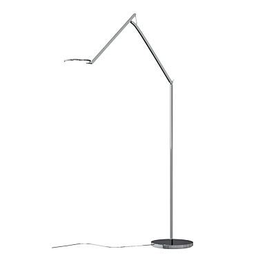 Elegant Human Scale Infinity Linen Floor Lamp 3D model image 1 