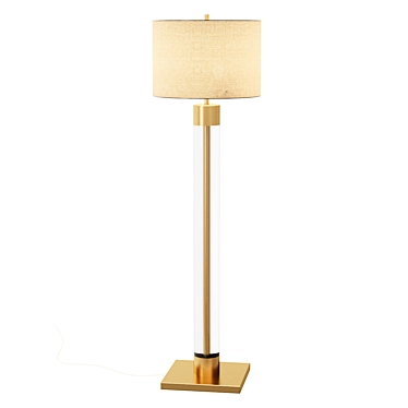 Avenue Brass Floor Lamp 3D model image 1 