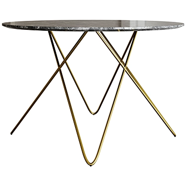 Title: Halmar Bonello Round Dining Table 3D model image 1 