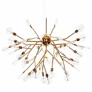 Elegant Glass Shade Chandelier 3D model image 1 