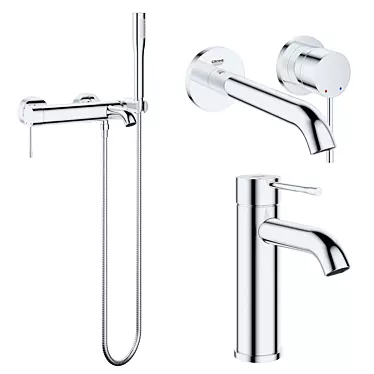 Essence Mixer Taps: Perfect for Baths & Sinks 3D model image 1 