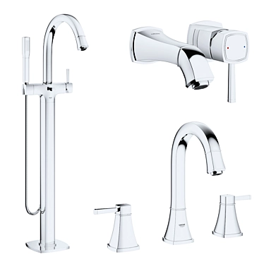 Grandera Mixer Taps Set 3D model image 1 