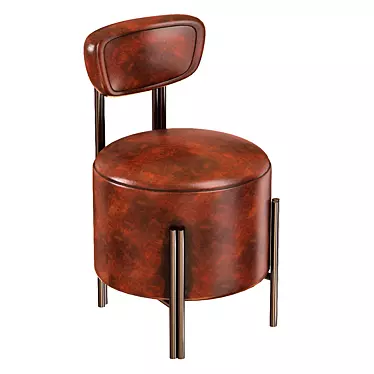 Elegant Melange Vanity Stool 3D model image 1 