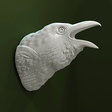 Elegant Raven Wall Decor 3D model image 1 